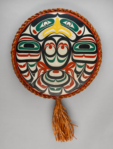 Hamatsa Drum depicting Thunderbird by Trevor Hunt, Kwakwaka'wakw