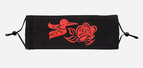 SOLD OUT: Face Mask with Northwest Coast Hummingbird Design by Ruth Wilbur Peterson