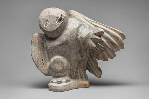 Joyful Owl by Pootoogook Jaw, Inuit