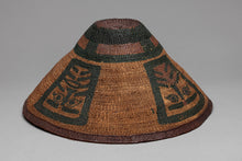 Nuu-Chah-Nulth Basketry Hat with Tlakwa (Copper) Designs, c. 1910