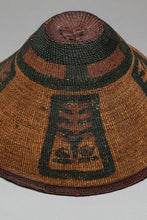 Nuu-Chah-Nulth Basketry Hat with Tlakwa (Copper) Designs, c. 1910