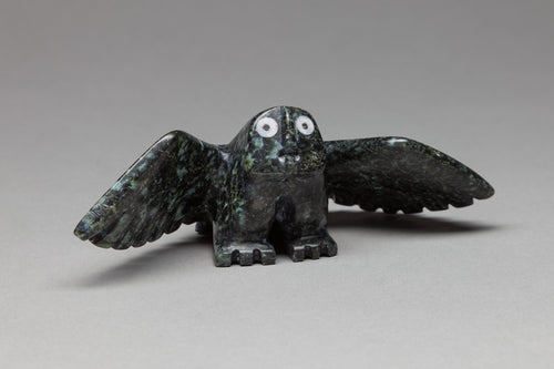 Small Arctic Owl Carving by Adam Mathewsie, Cape Dorset