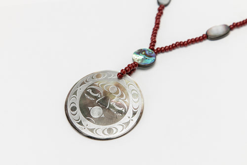 Grandmother Moon Pendant by Malynn Wilbur Foster, Skokomish