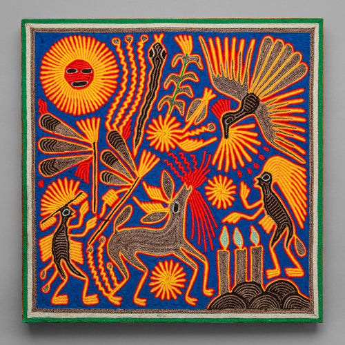 Huichol Yarn Painting, Mexico