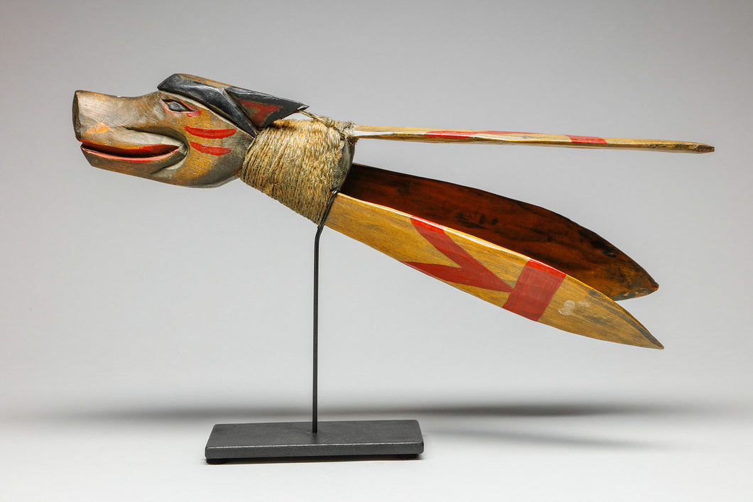 Codfish Lure with Wolf Design, c. 1970 by Simon Charlie (1919-2005), Cowichan