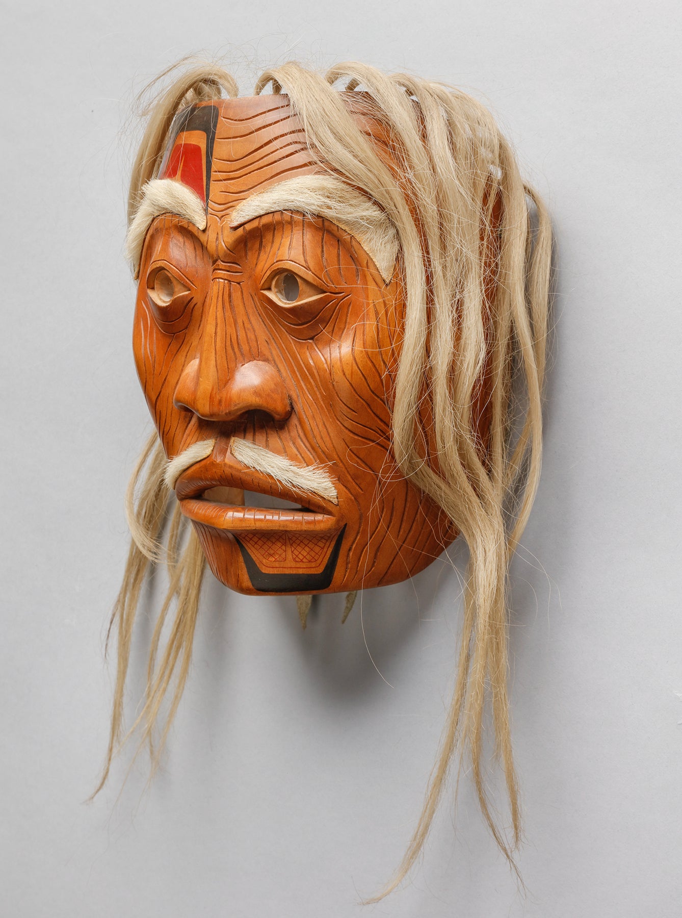 Portrait Mask depicting Old Man by Glen Rabena, adopted Haida ...