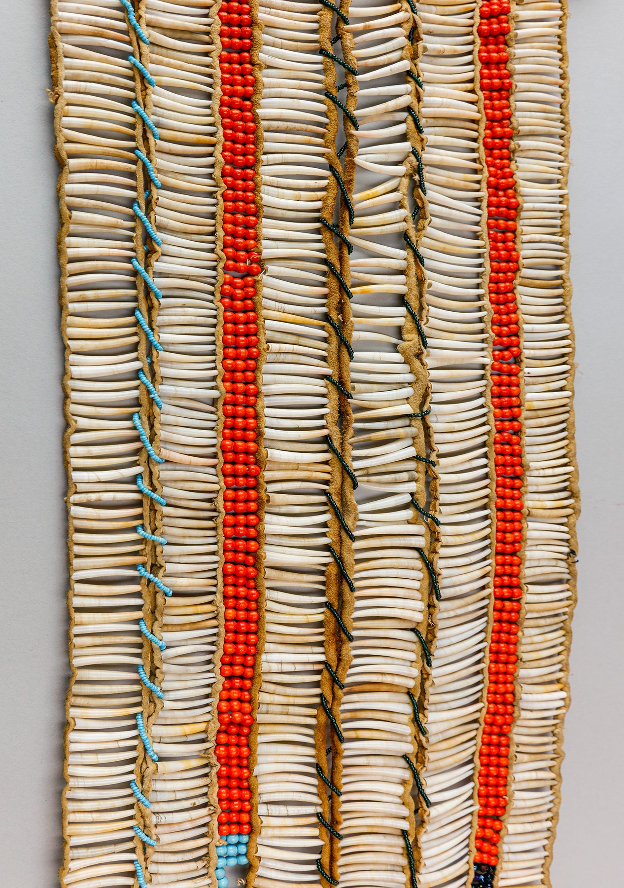 Rare Dentalium Shell Regalia, c. 1850, Attributed to the Chinook Cultu ...