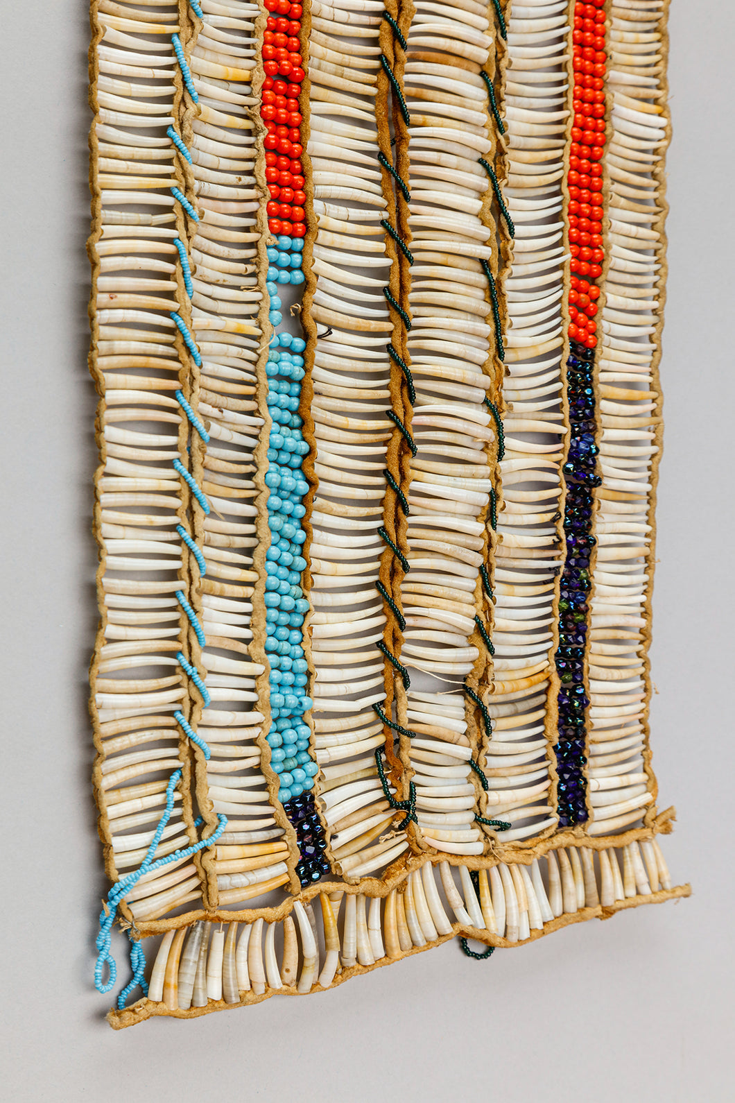 Rare Dentalium Shell Regalia, c. 1850, Attributed to the Chinook Cultu ...