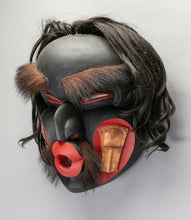 Mask depicting Dzunukwa with Coppers, c. 1980 by Lelooska (1933 - 1996)
