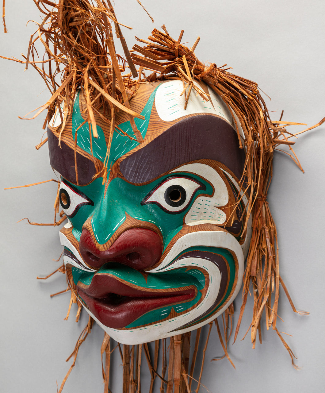 Spruce Tree Mask by Simon James, Kwakwaka'wakw – Quintana Galleries