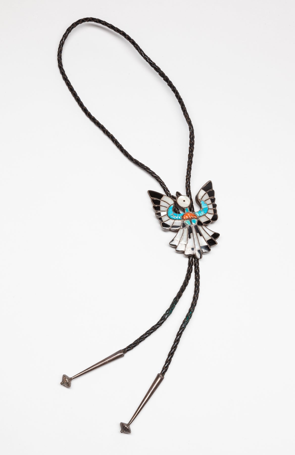 Zuni Thunderbird Bolo Tie 1976 Quintana Galleries 4498