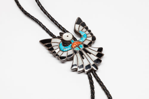 Zuni Thunderbird Bolo Tie, 1976