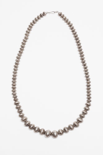 Vintage Hand Stamped Silver Beads, c. 1960, Navajo