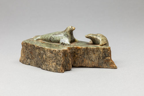 Soapstone Seal Carving, Yupik