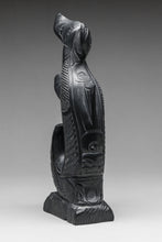 Argillite Carving depicting Dogfish (Shark) by Lionel Samuels, Haida